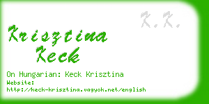 krisztina keck business card